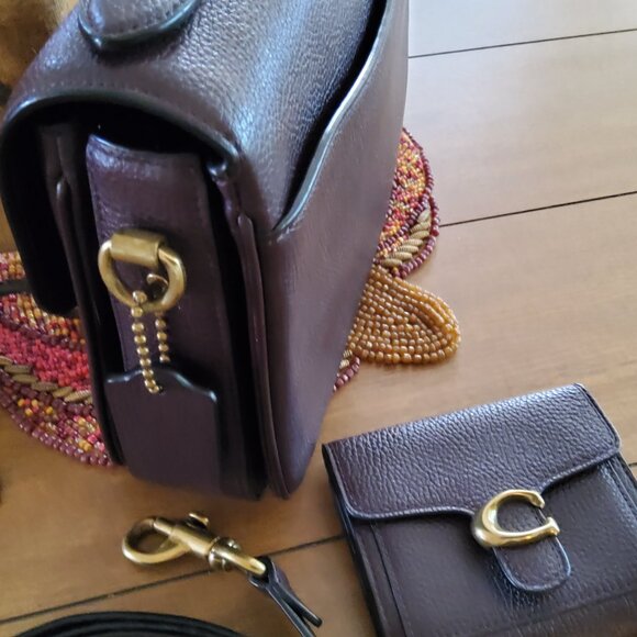 Rare Coach Cassie in Oxblood + Matching Wallet 68348 - Picture 4 of 16